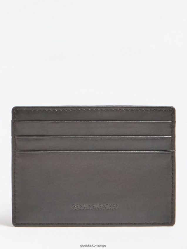 Guess ny kredittkortveske i boston skinn svart svart unisex F0LJ80832