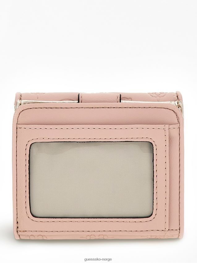 Guess rosa abey mini lommebok med preget logo rosa unisex F0LJ804563