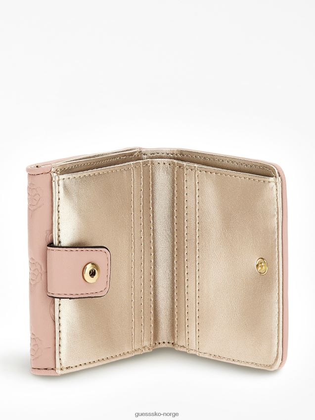 Guess rosa abey mini lommebok med preget logo rosa unisex F0LJ804563