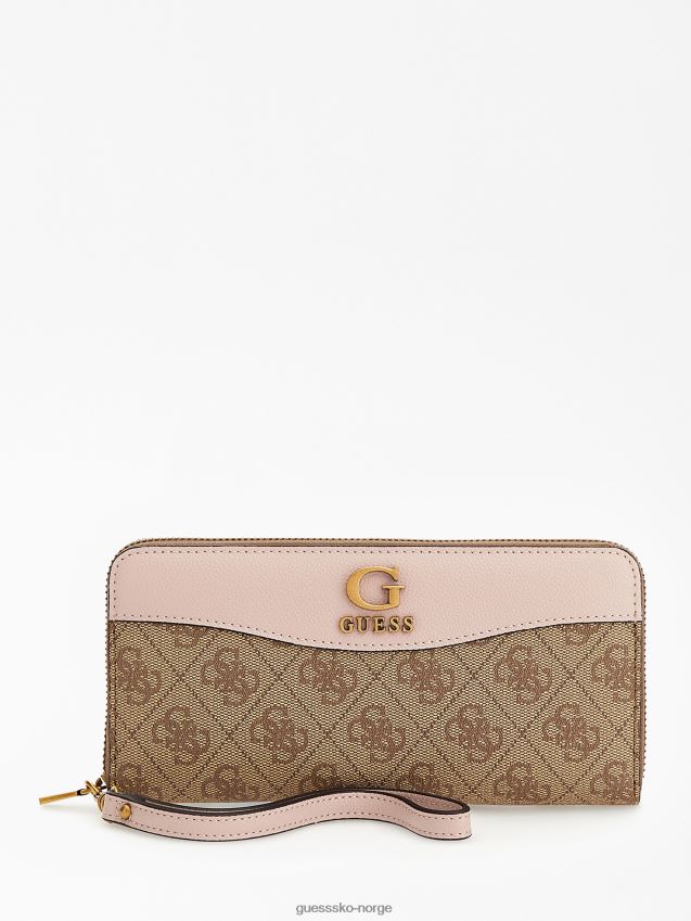 Guess rosa nell 4g logo maxi lommebok rosa unisex F0LJ804477