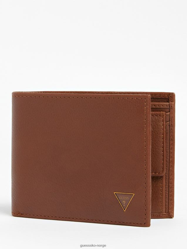 Guess scala ekte skinn lommebok brun brun unisex F0LJ80797