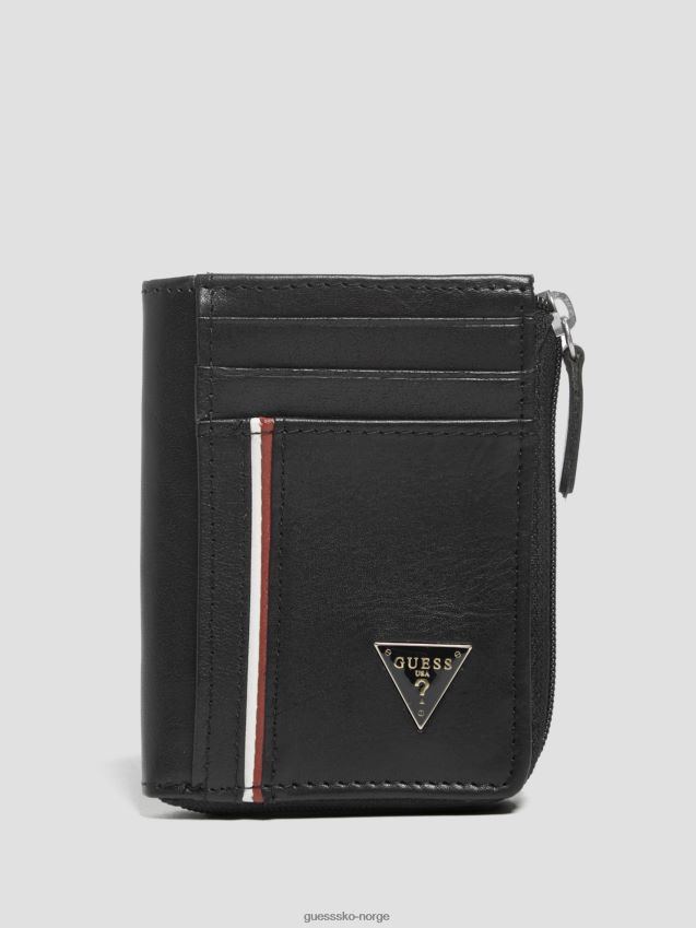 Guess svart mathias lommebok med halv glidelås svart unisex F0LJ8011087