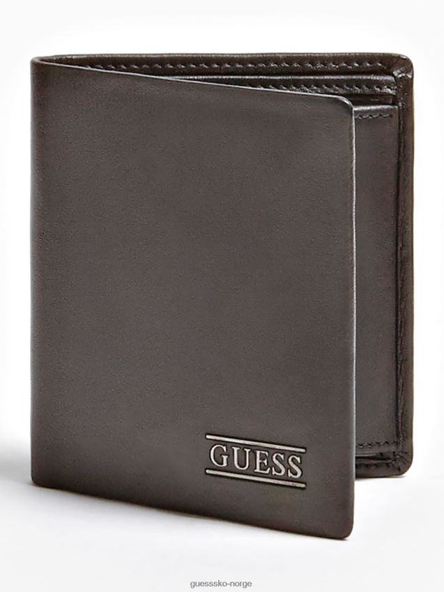 Guess svart ny boston skinnlommebok svart unisex F0LJ80615