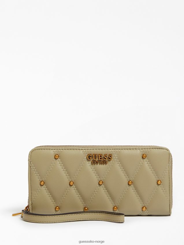 Guess triana vattert maxi lommebok grønn grønn unisex F0LJ804026