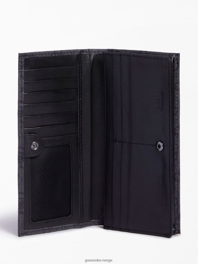 Guess vezzola 4g logo lang lommebok svart svart unisex F0LJ80162