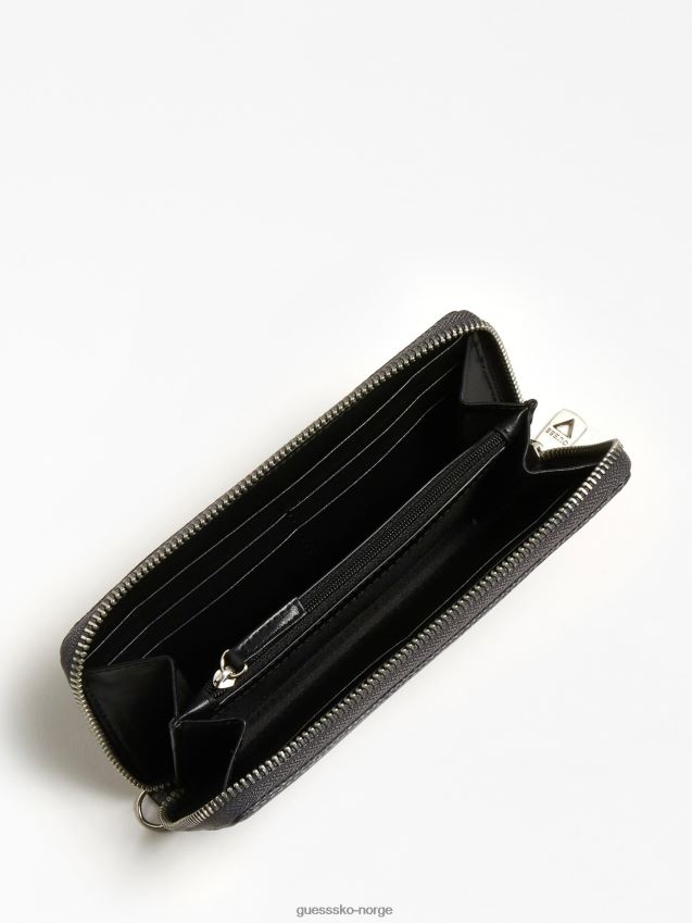 Guess vezzola 4g logo maxi lommebok svart svart unisex F0LJ80746