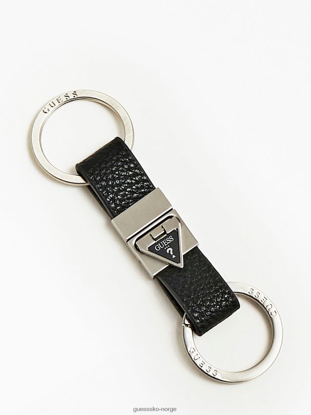 Guess sort logo trekant nøkkelring svart unisex F0LJ801537