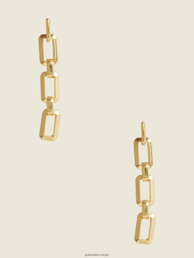 Guess 14k gullbelagt lenke drop ørering gull gull unisex F0LJ8010241