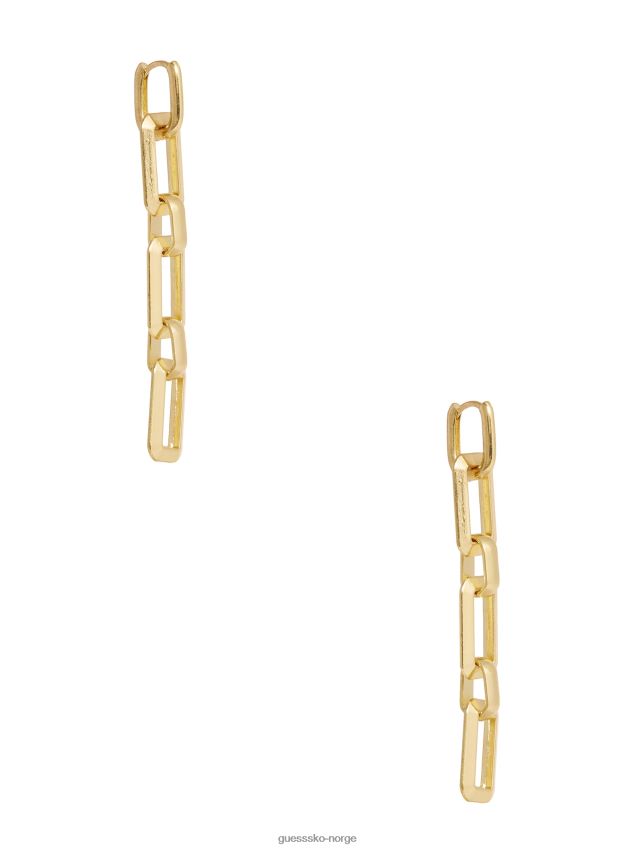 Guess 14k gullbelagt lenke drop ørering gull gull unisex F0LJ8010241