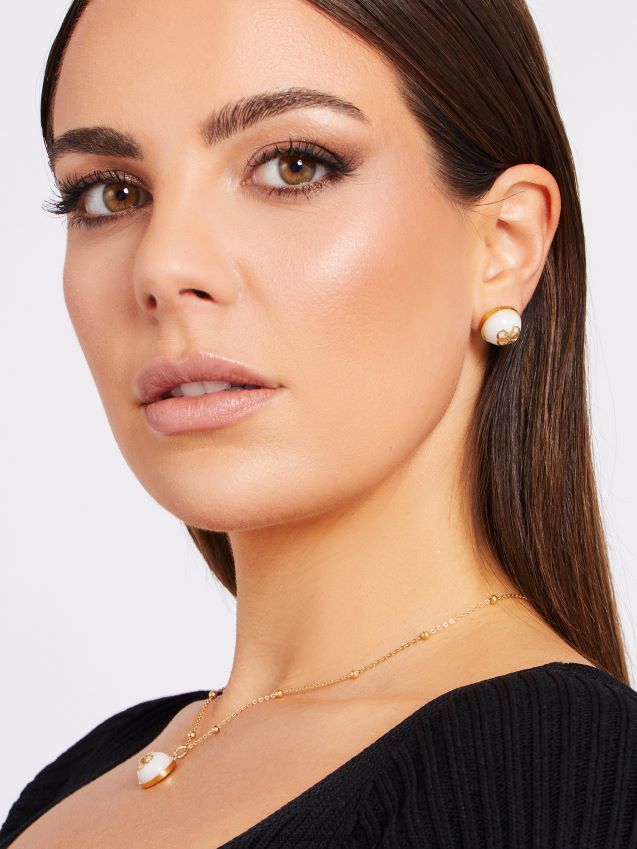 Guess 4g logo boule\' øredobber gull gull unisex F0LJ804015