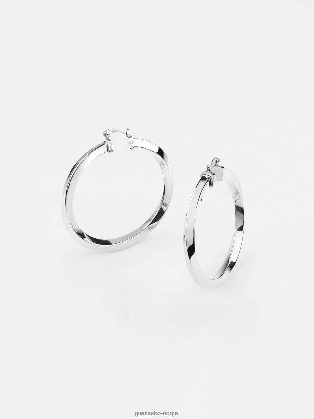 Guess bøyler lyver ikke øredobber sølv sølv unisex F0LJ804080