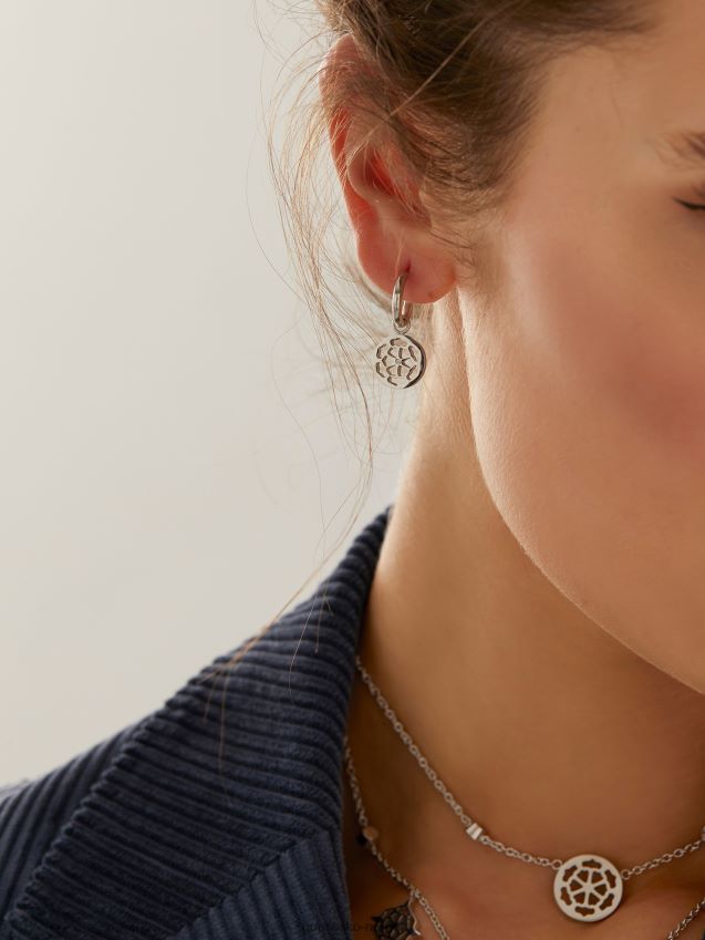 Guess blooming peony\' øredobber sølv sølv unisex F0LJ805819