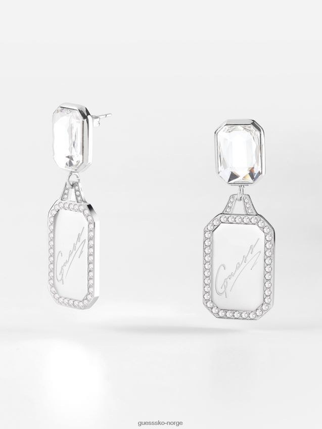 Guess crystal tag' øredobber sølv sølv unisex F0LJ805781
