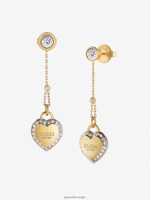 Guess fine hjerte øredobber multi gull multi gull unisex F0LJ804032
