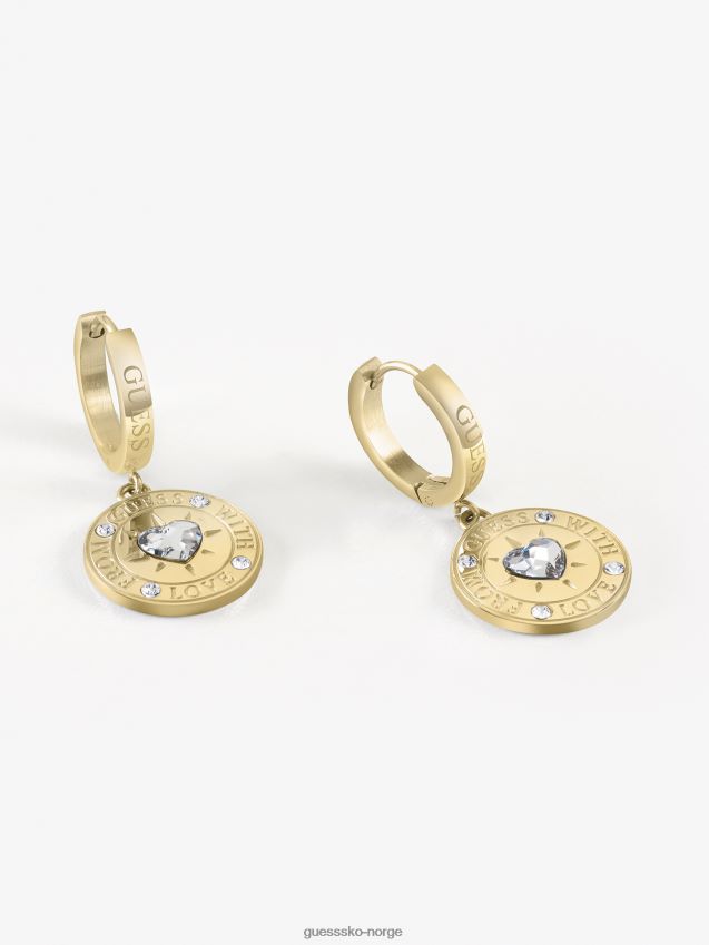 Guess fra-gjett-med-kjærlighet-øreringer gull gull unisex F0LJ804693