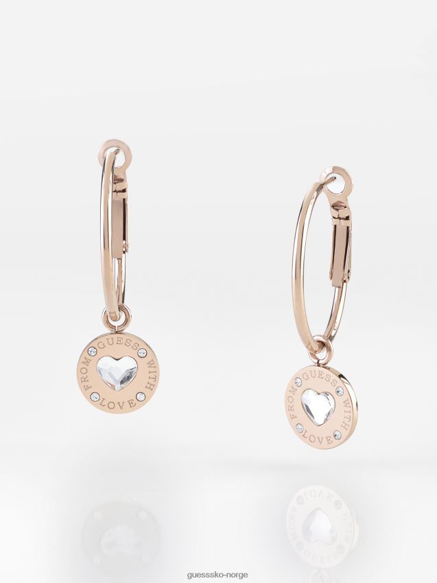Guess fra-gjett-med-kjærlighet-øreringer rosa gull Rose gull unisex F0LJ804566