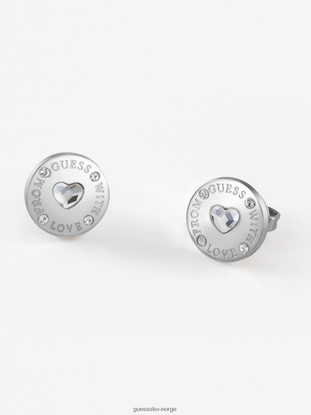 Guess fra-gjett-med-kjærlighet-sølv øredobber sølv unisex F0LJ804377