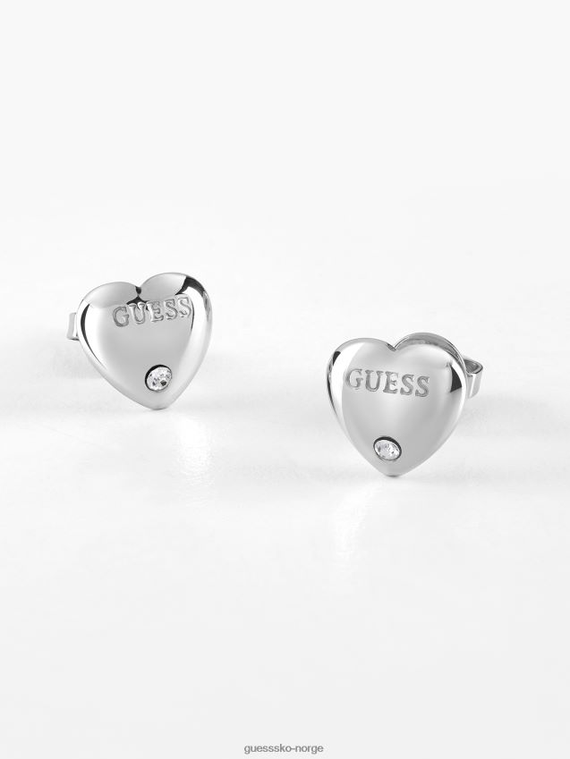 Guess gjette-er-for-elskere-øredobber sølv unisex F0LJ803978