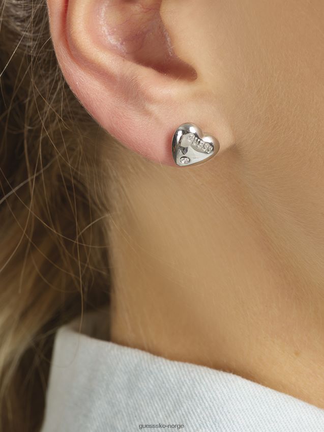 Guess gjette-er-for-elskere-øredobber sølv unisex F0LJ803978