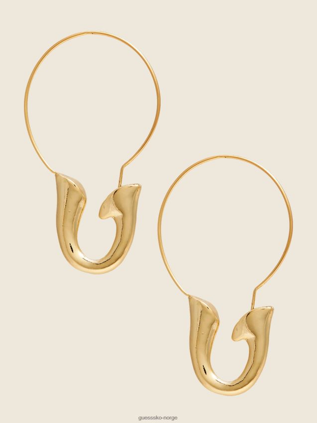 Guess gull 14k gullbelagte krokørring gull unisex F0LJ8010234