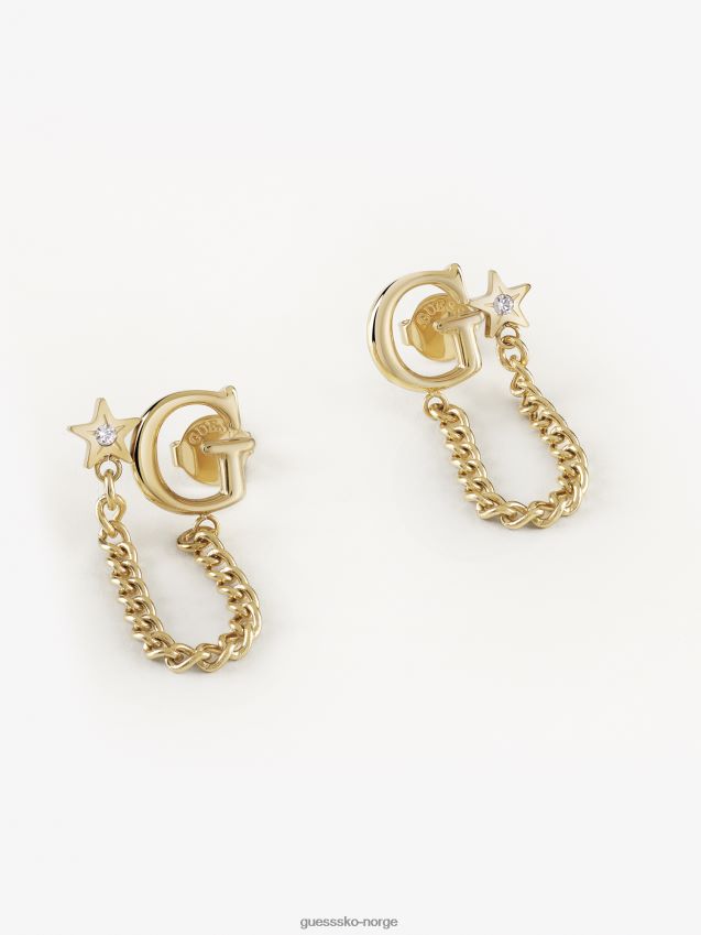 Guess gull a-stjerne-er-født-øredobber gull unisex F0LJ804014