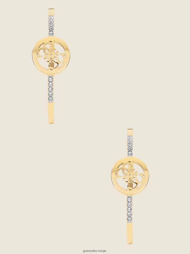 Guess gull-tone quattro g hoop øredobber gult gull gult gull unisex F0LJ8010161