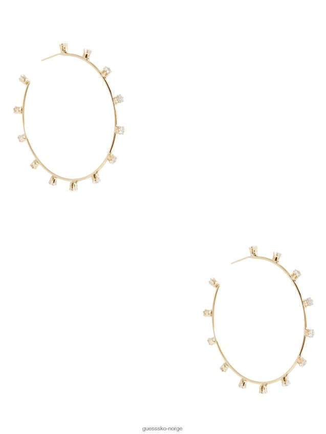 Guess gull-tone rhinestone bøyle øredobber gull gull unisex F0LJ8010203