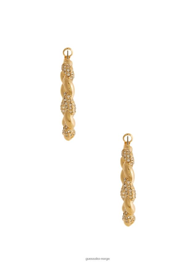 Guess gullfargede ringøredobber i gulltone gull unisex F0LJ8010071