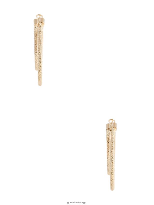 Guess gullfarget mesh lagdelte ringøredobber gull unisex F0LJ8010165