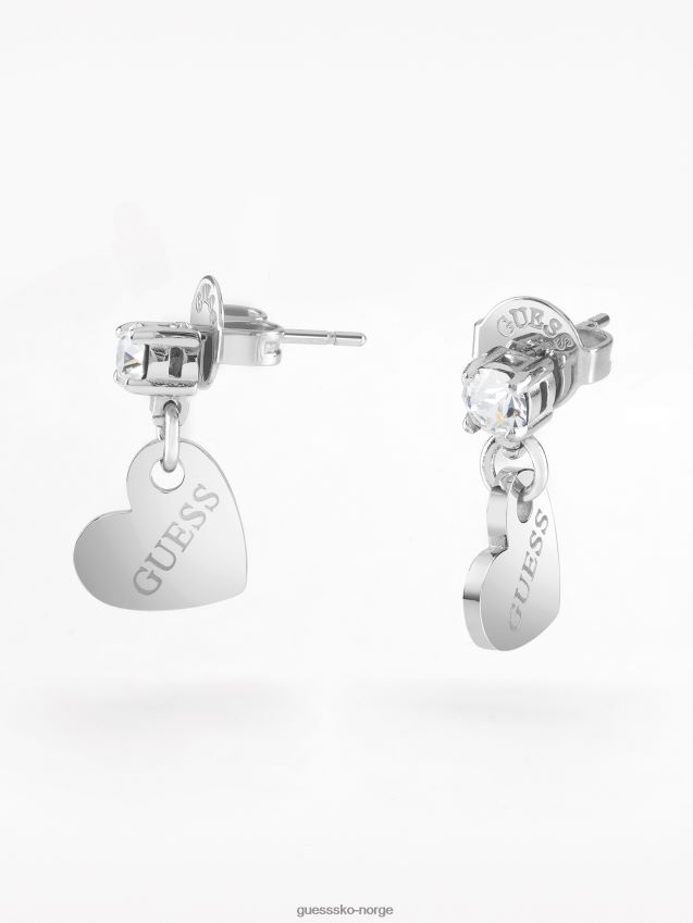 Guess hjerte til hjerte øredobber sølv sølv unisex F0LJ803975