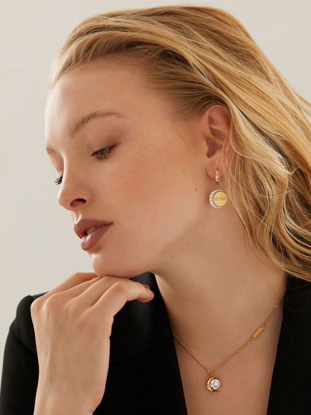 Guess moon phases\' øredobber multi gull multi gull unisex F0LJ804342