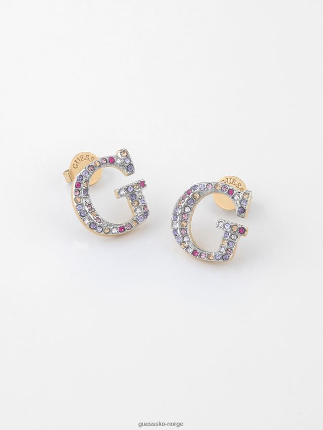 Guess multi gull krystall-harmoni-øreringer ny trend multi gull unisex F0LJ804324