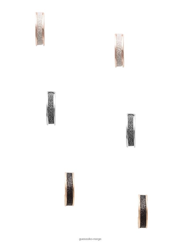 Guess multi-tone glitter hoop øredobber sett multi unisex F0LJ807776