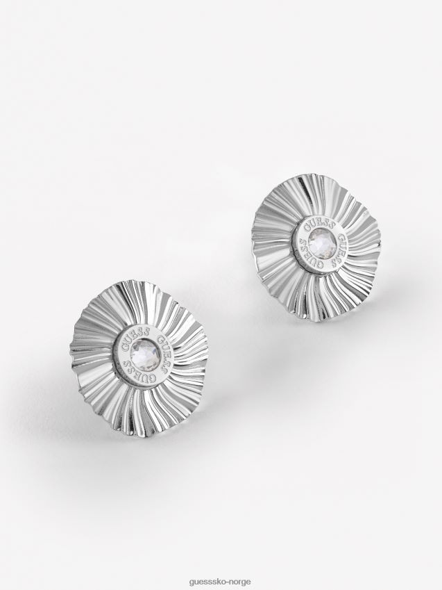 Guess plisse-øreringer sølv sølv unisex F0LJ805849