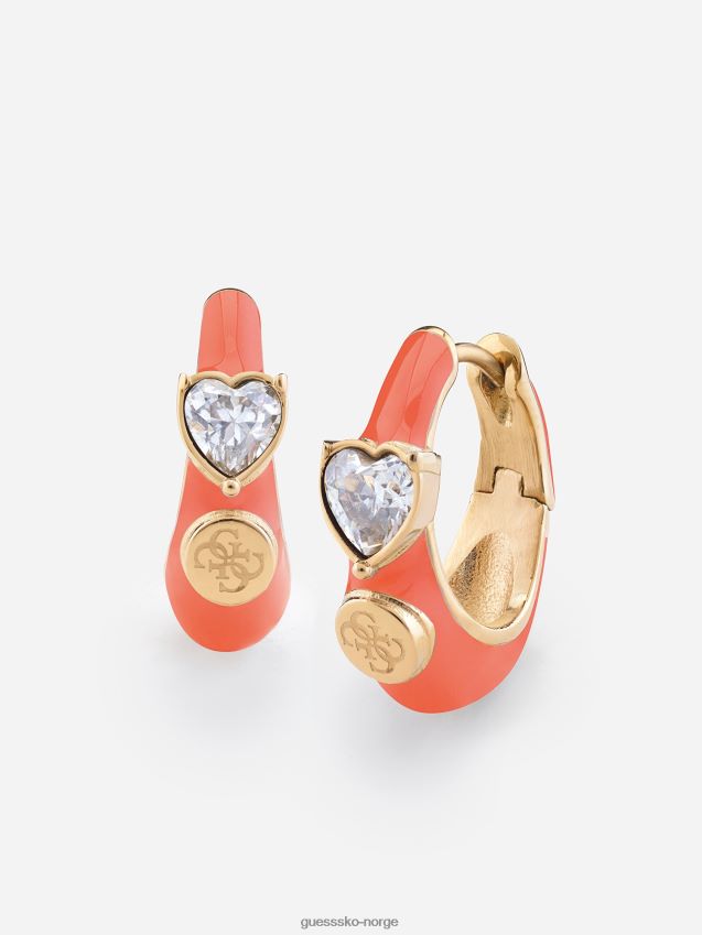 Guess øredobber med oransje neonlys oransje unisex F0LJ805689