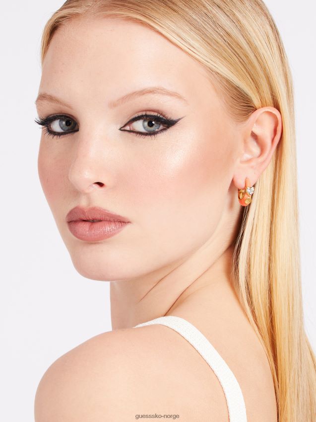 Guess øredobber med oransje neonlys oransje unisex F0LJ805689