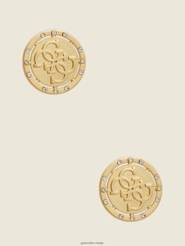 Guess ørepynt med logo i gull i gull gull unisex F0LJ8010177