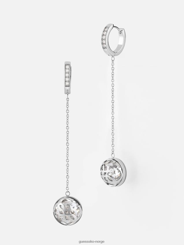 Guess sølv 4g logo boule' øredobber sølv unisex F0LJ802914