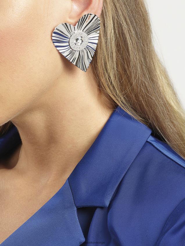 Guess sølv plisse-øreringer sølv unisex F0LJ805902