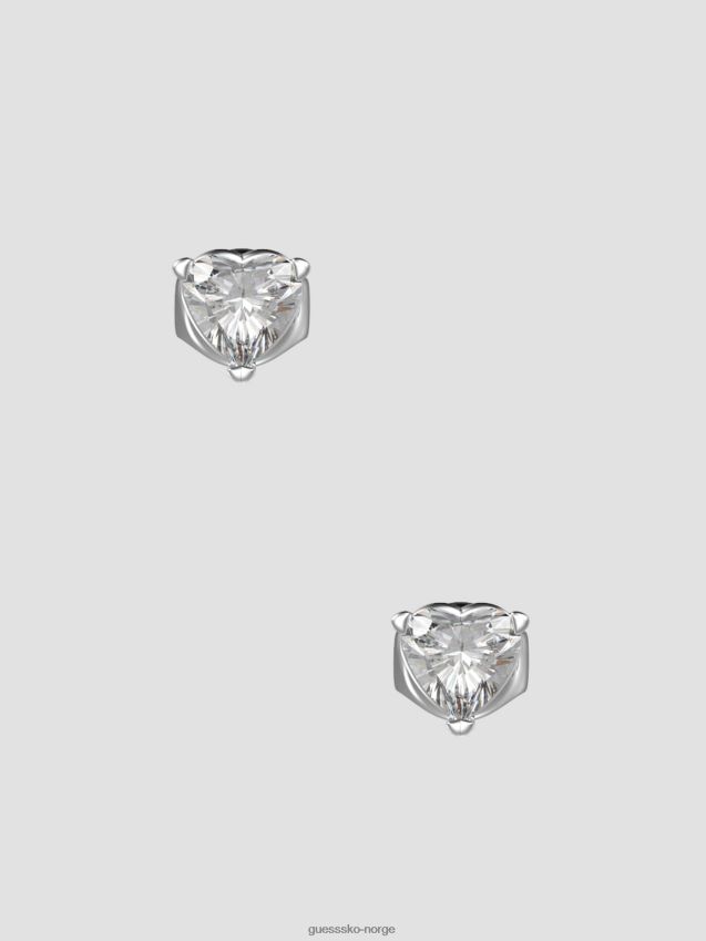 Guess sølv-tone krystall øredobber rh rh unisex F0LJ8010172