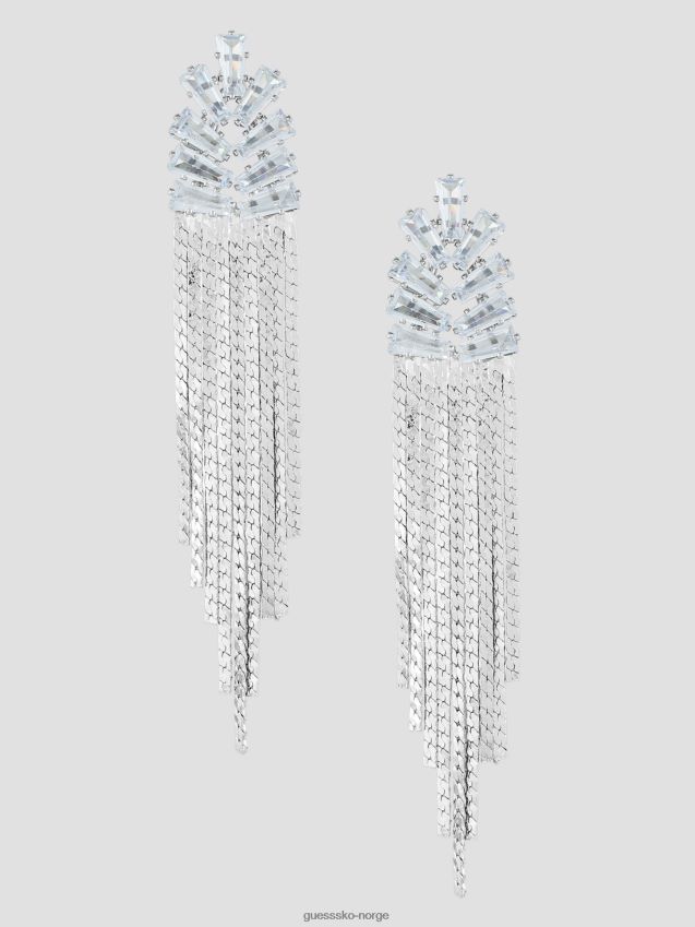 Guess sølv-tone mini statement lineære øredobber sølv sølv unisex F0LJ8010057