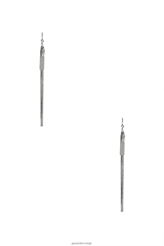 Guess sølv-tone slange kjede lineære øredobber sølv sølv unisex F0LJ8010179