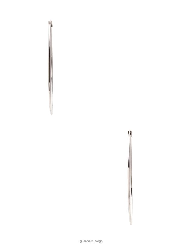 Guess sølvfargede ørepynt med stor logo sølv unisex F0LJ807797