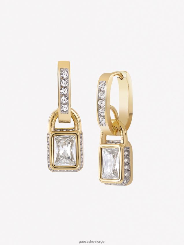 Guess skinnende hengelås øredobber multi gull multi gull unisex F0LJ804394