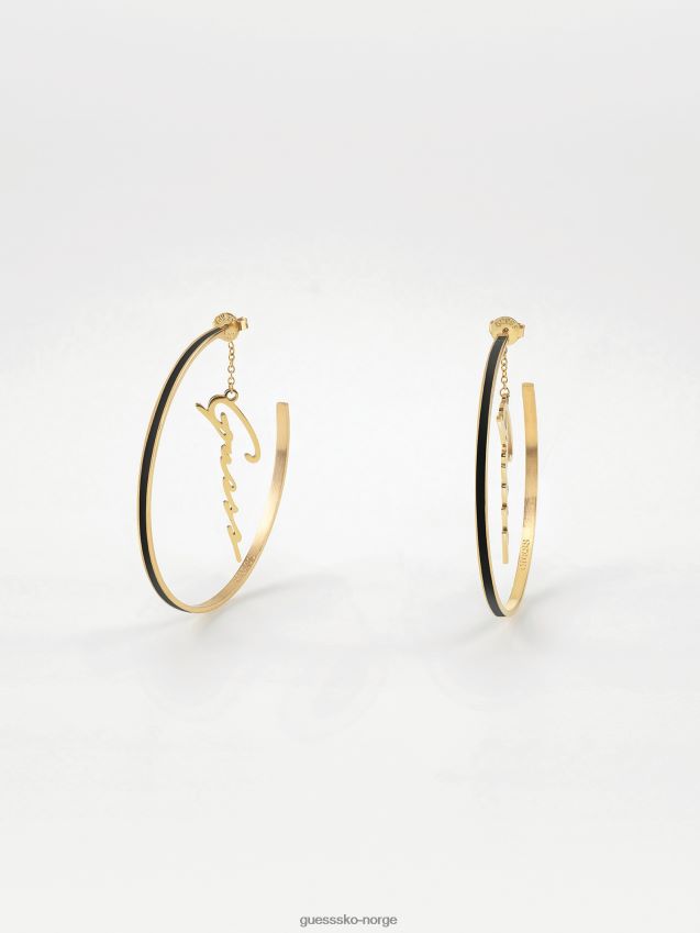 Guess strand-fest-øreringer svart multi svart multi unisex F0LJ803981