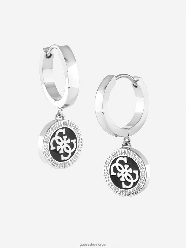 Guess svart 4g-ikon-single-ørering svart unisex F0LJ80736
