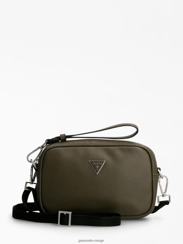 Guess certosa saffiano mini forfengelighetskoffert grå grå unisex F0LJ80147