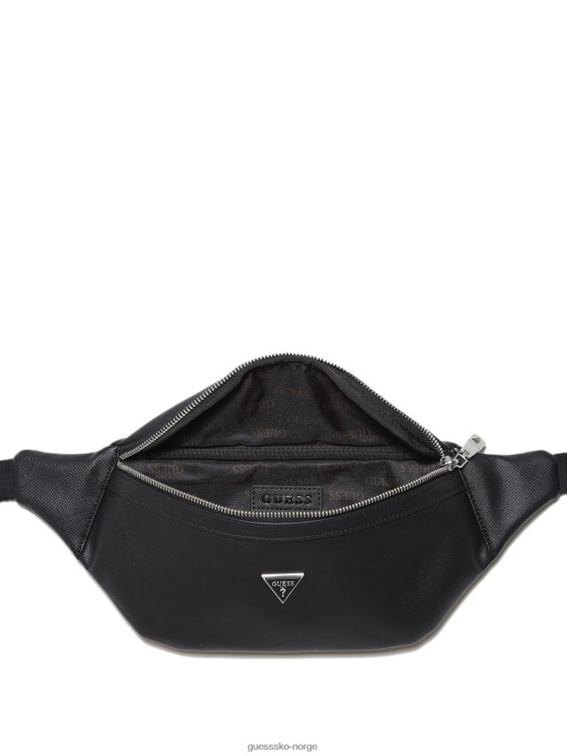 Guess certosa saffiano smart fanny pack svart svart unisex F0LJ8011029