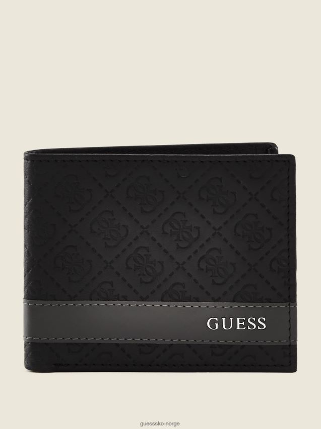 Guess mesa dobbel billfold svart/grå svart/grå unisex F0LJ8011085
