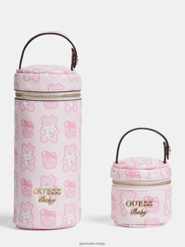 Guess nyfødt tilbehørssett rosa rosa unisex F0LJ802527